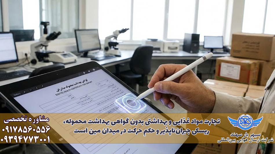 اخذ گواهی بهداشت محموله